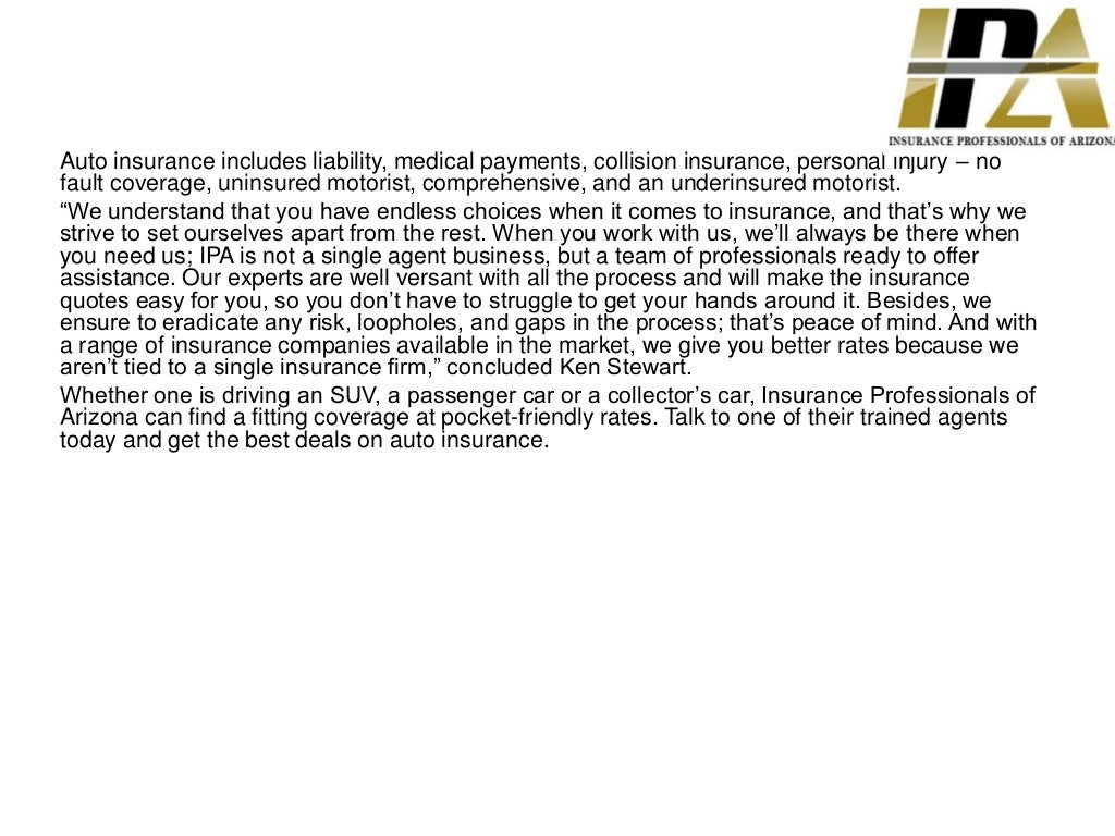 Insurance professionals of arizona offer car insurance in Insurance professionals of arizona offer car insurance in