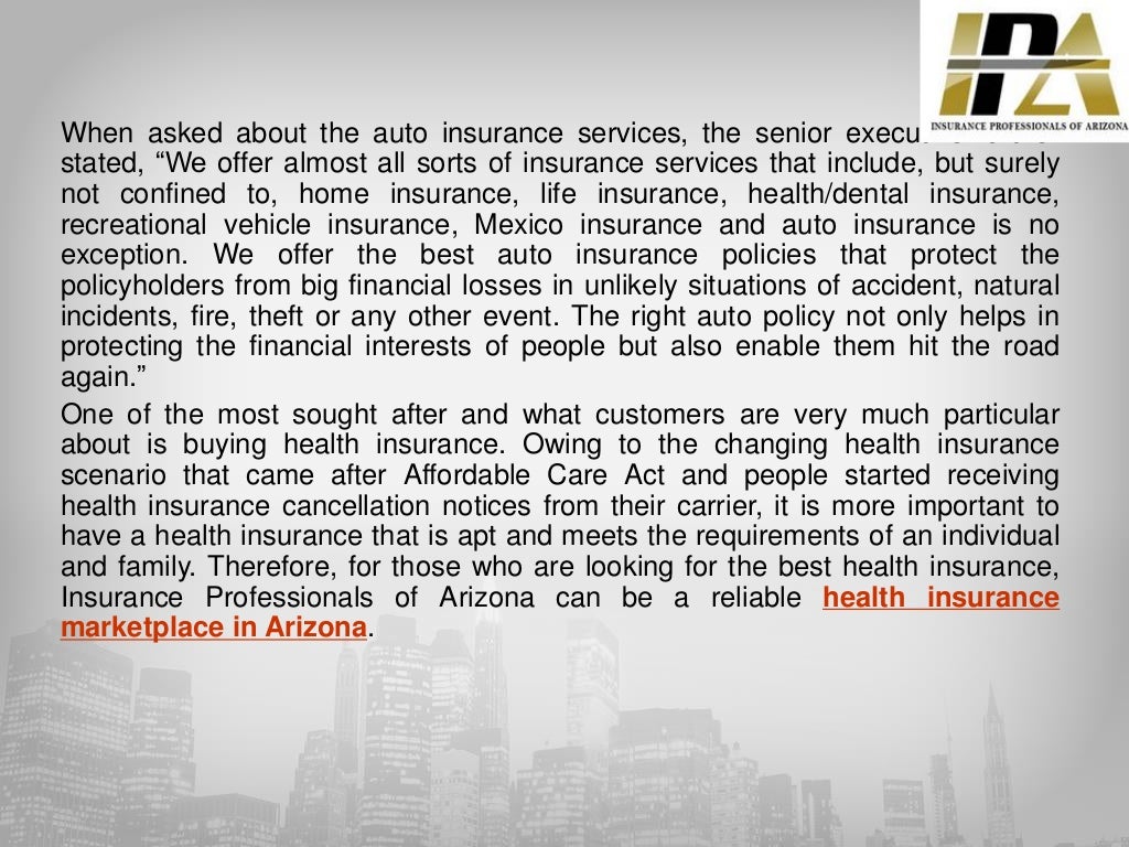 Insurance professionals of arizona offers insurance Insurance professionals of arizona offers insurance