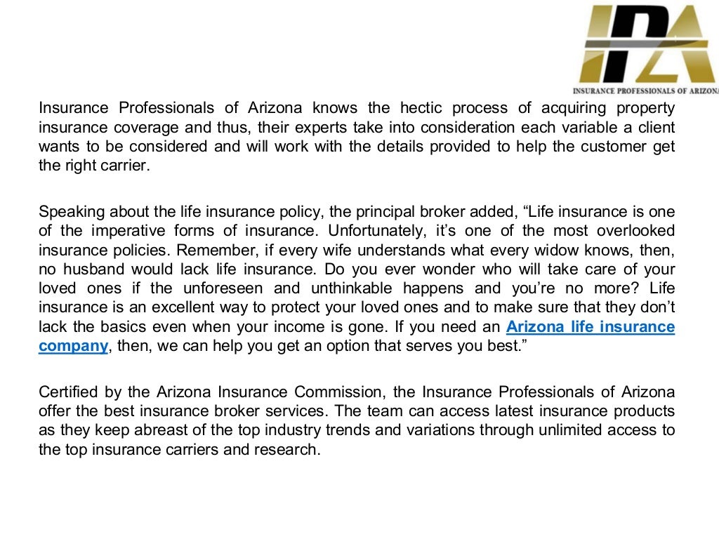 Insurance professionals of arizona offers reliable Insurance professionals of arizona offers reliable