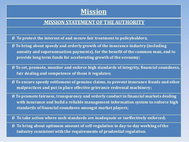 Insurance regulatory and development authority of india ppt