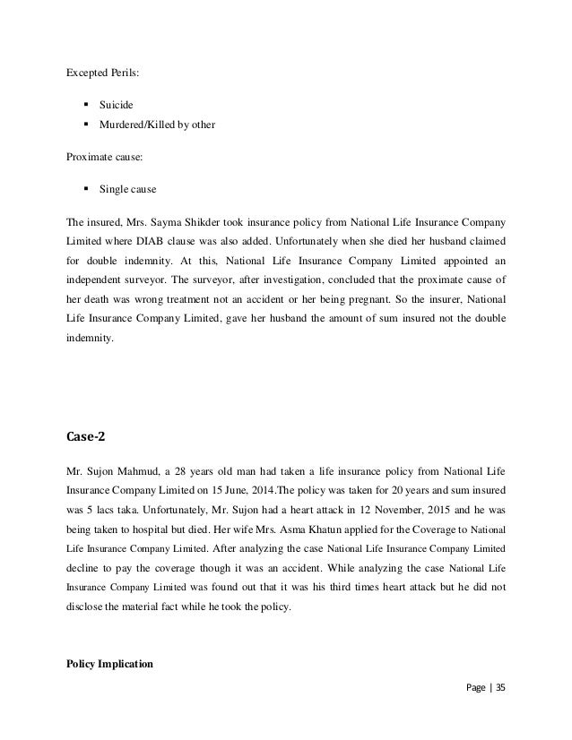 Practice and Implication of Principle of Proximate Cause