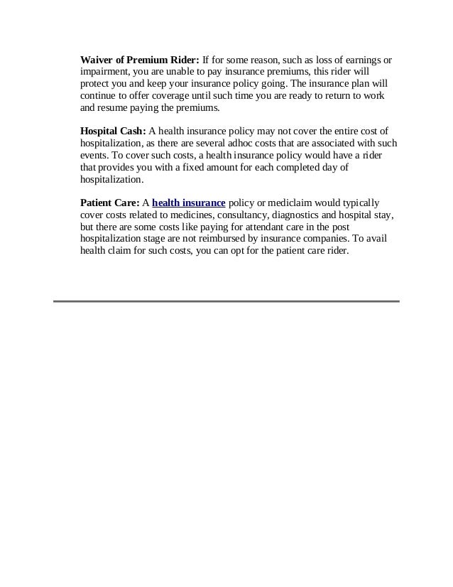 Waiver Of Cost Of Insurance Rider Your Guide To Choosing