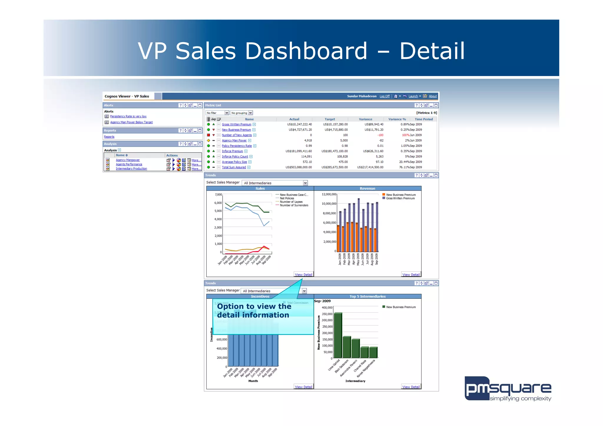VP Sales Dashboard – Detail




      Option to view the
      detail information
 