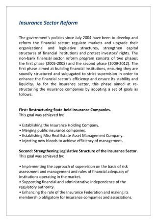 Insurance sector refroms in INDIA | DOC