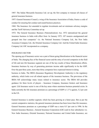 Profile of Indian Insurance Companies by IRDA.