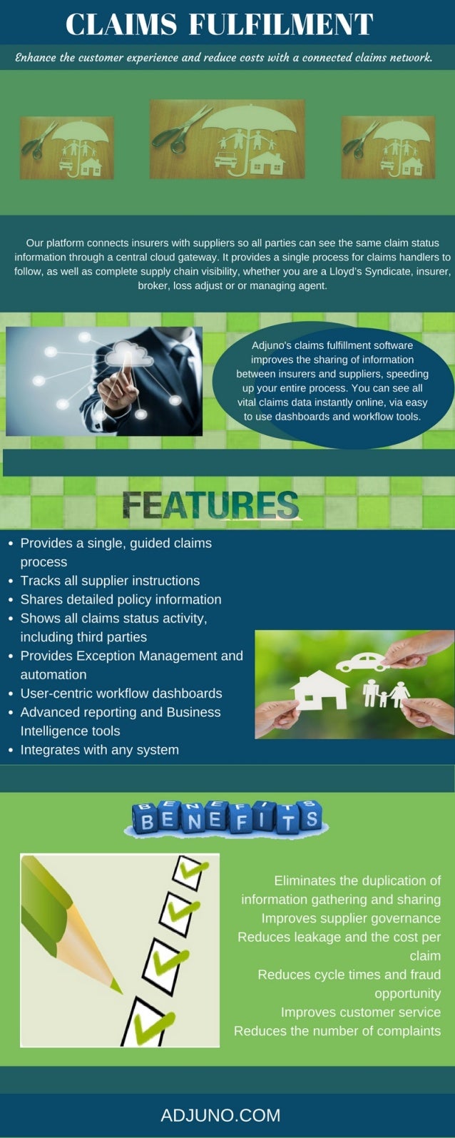 Insurance software claims fulfillment