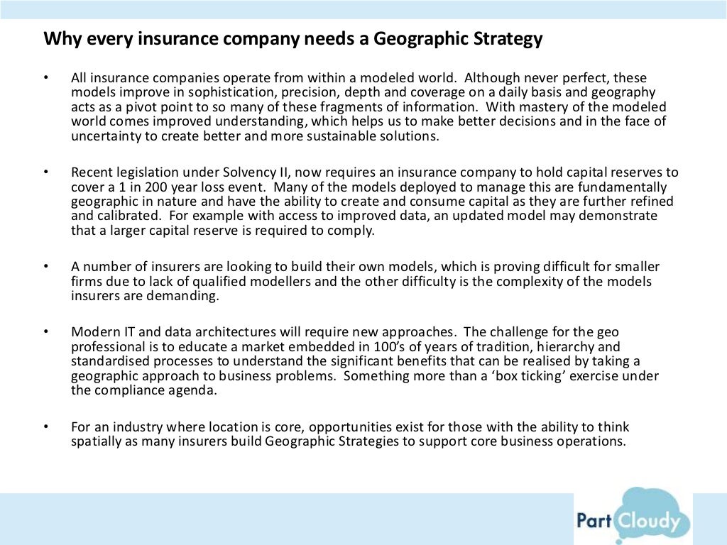 Summary for geo opportunities in the UK Insurance markey