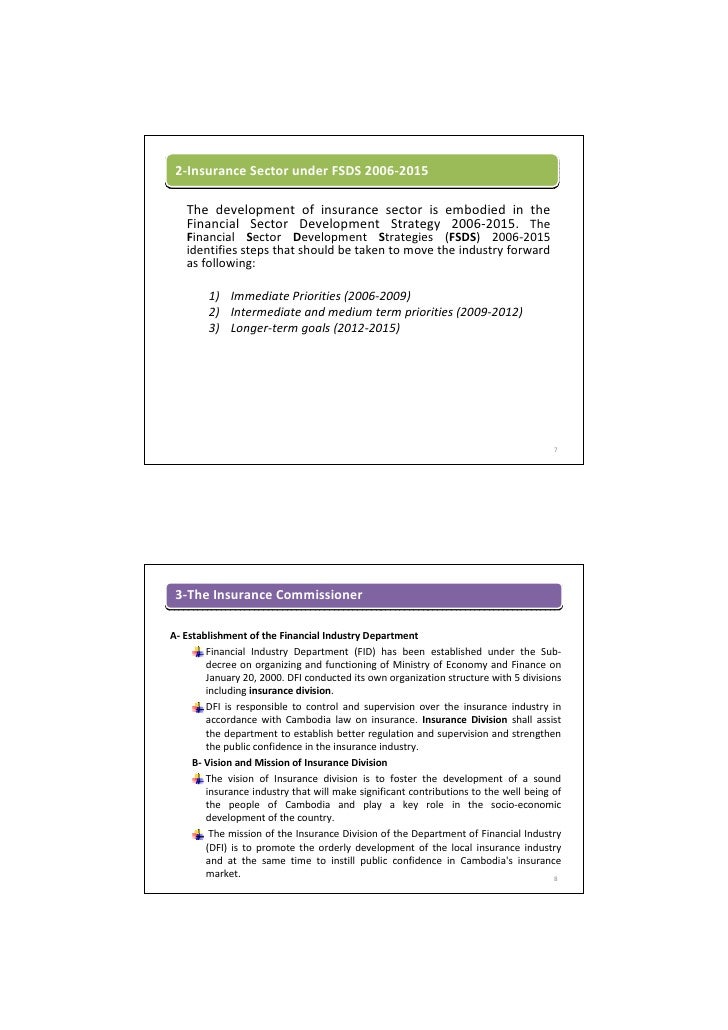 Insurance supervision in cambodia