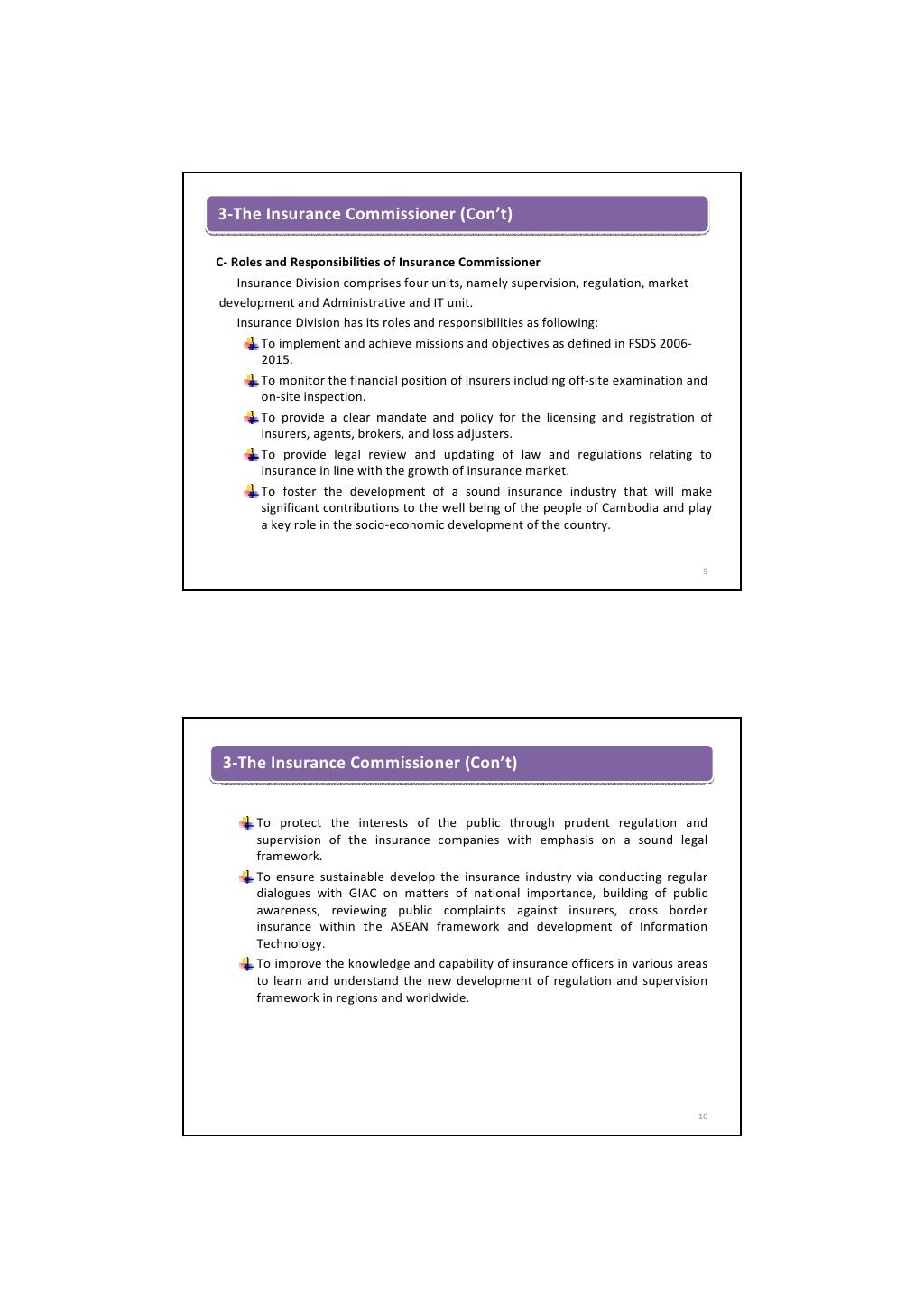 Insurance supervision in cambodia