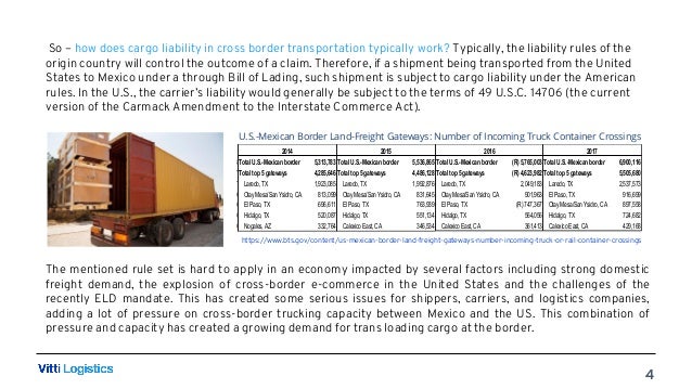 Cargo liability insurance in Mexico, a North America