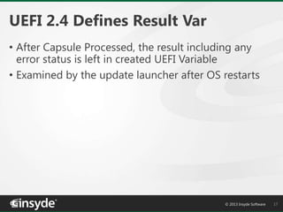 UEFI Spec Version 2.4 Facilitates Secure Update | PPTX