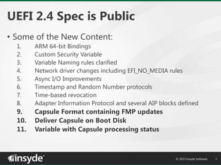 UEFI Spec Version 2.4 Facilitates Secure Update | PPTX