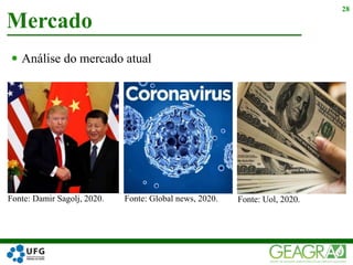  Análise do mercado atual
Mercado
28
Fonte: Damir Sagolj, 2020. Fonte: Uol, 2020.Fonte: Global news, 2020.
 