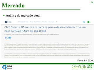  Análise do mercado atual
Mercado
29
Fonte: B3, 2020.
 