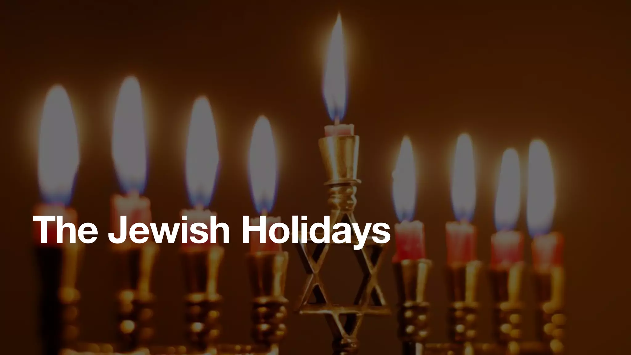 The Jewish Holidays
 