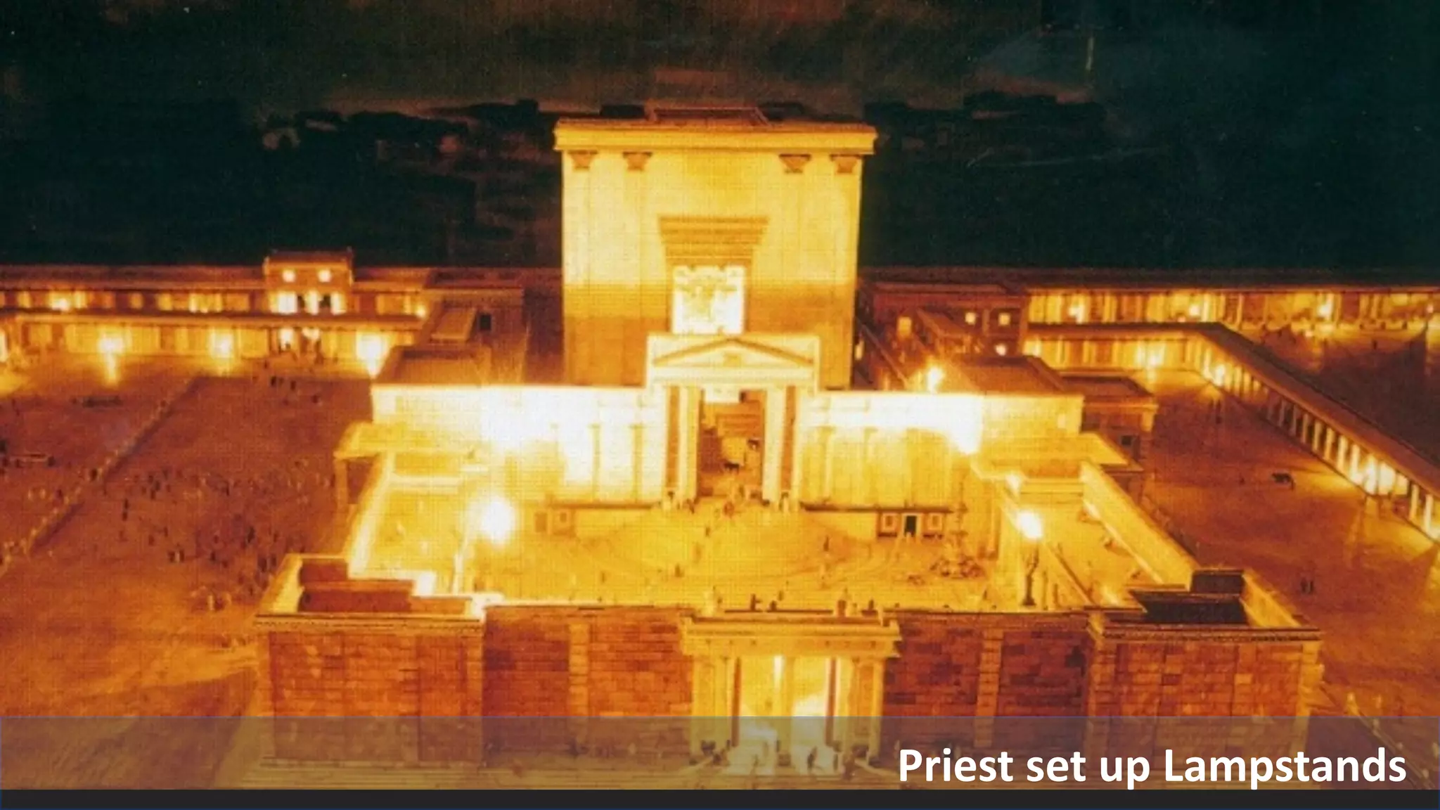 Priest set up Lampstands
 