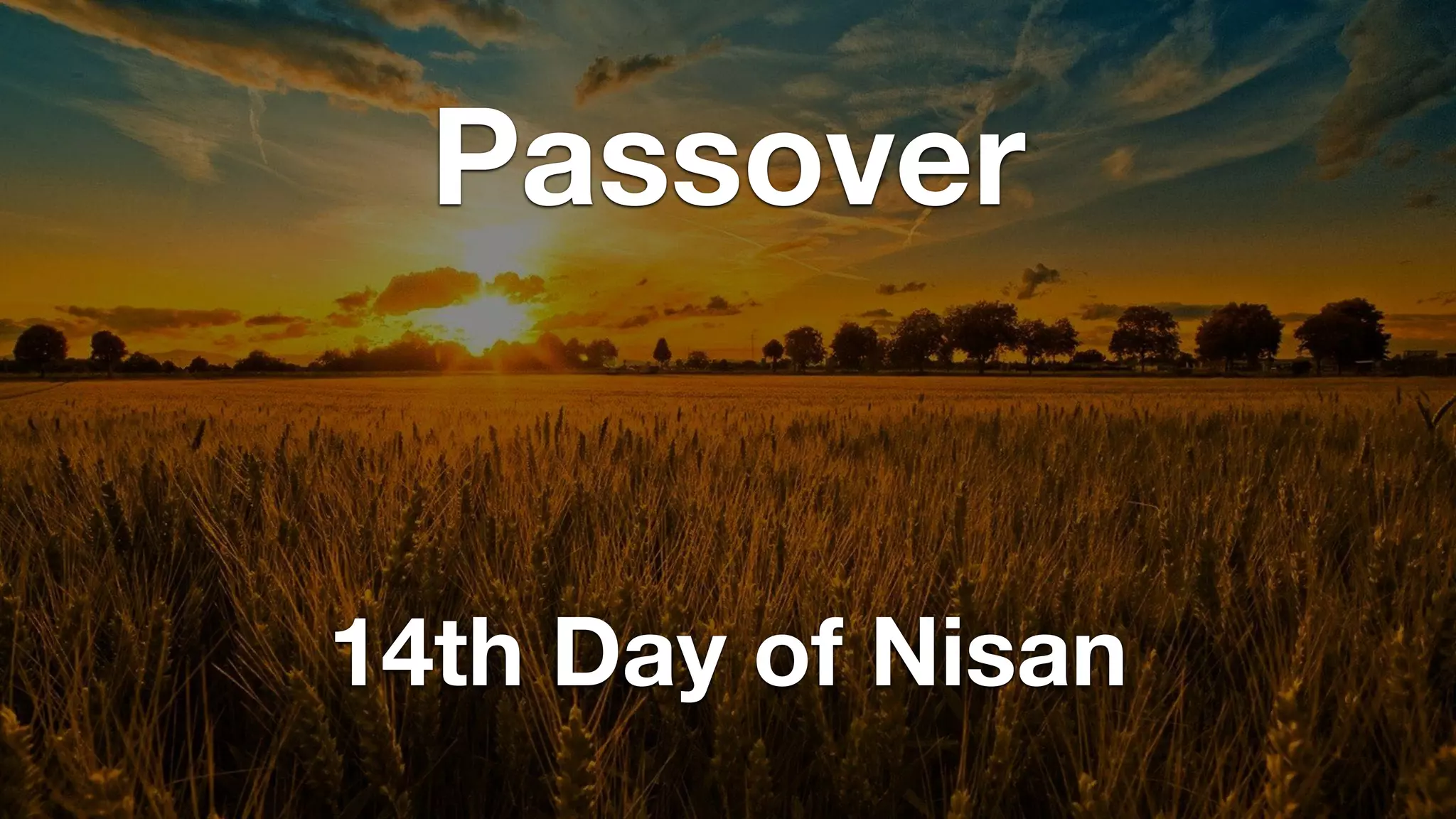 14th Day of Nisan
Passover
 