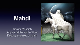 Wahhabism
Sunni, Reform movement that sought
to purge medieval practices such as
venerating Muslim saints, and
sacred shrines.
Return to 7th century Islam as they
believed it to be.
Jihadist Movement
Taliban in Afghanistan
 