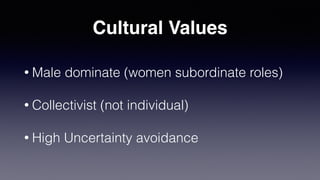 Cultural Values
 
