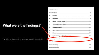 What were the findings?
• Go to the section you are most interested in
 