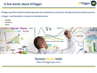 InTriggerA few words about InTrigger
InTrigger app allows content marketers generate more subscribers or ad revenues throu...