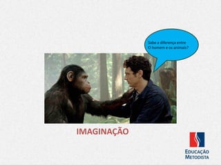 Sabe a diferença entre
O homem e os animais?
IMAGINAÇÃO
 