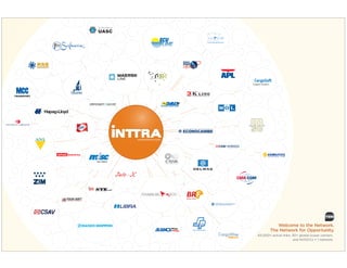www.inttra.com




                           Welcome to the Network.
                        The Network for Opportunity.
                 65,000+ active links. 30+ global ocean carriers
                                       and NVOCCs = 1 network.
 