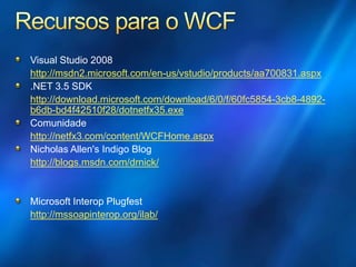INT08 Interoperabilidade de Web Service com WCF e Metro