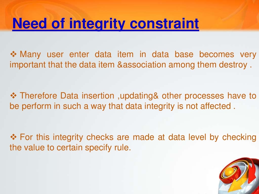 Integrity constraints