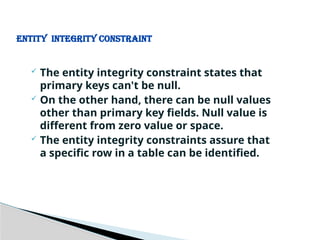 Comprehensive Overview of Integrity Constraints in Database Management ...
