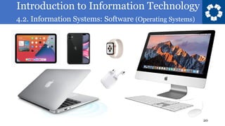 Introduction to Information Technology
4.2. Information Systems: Software (Operating Systems)
20
 