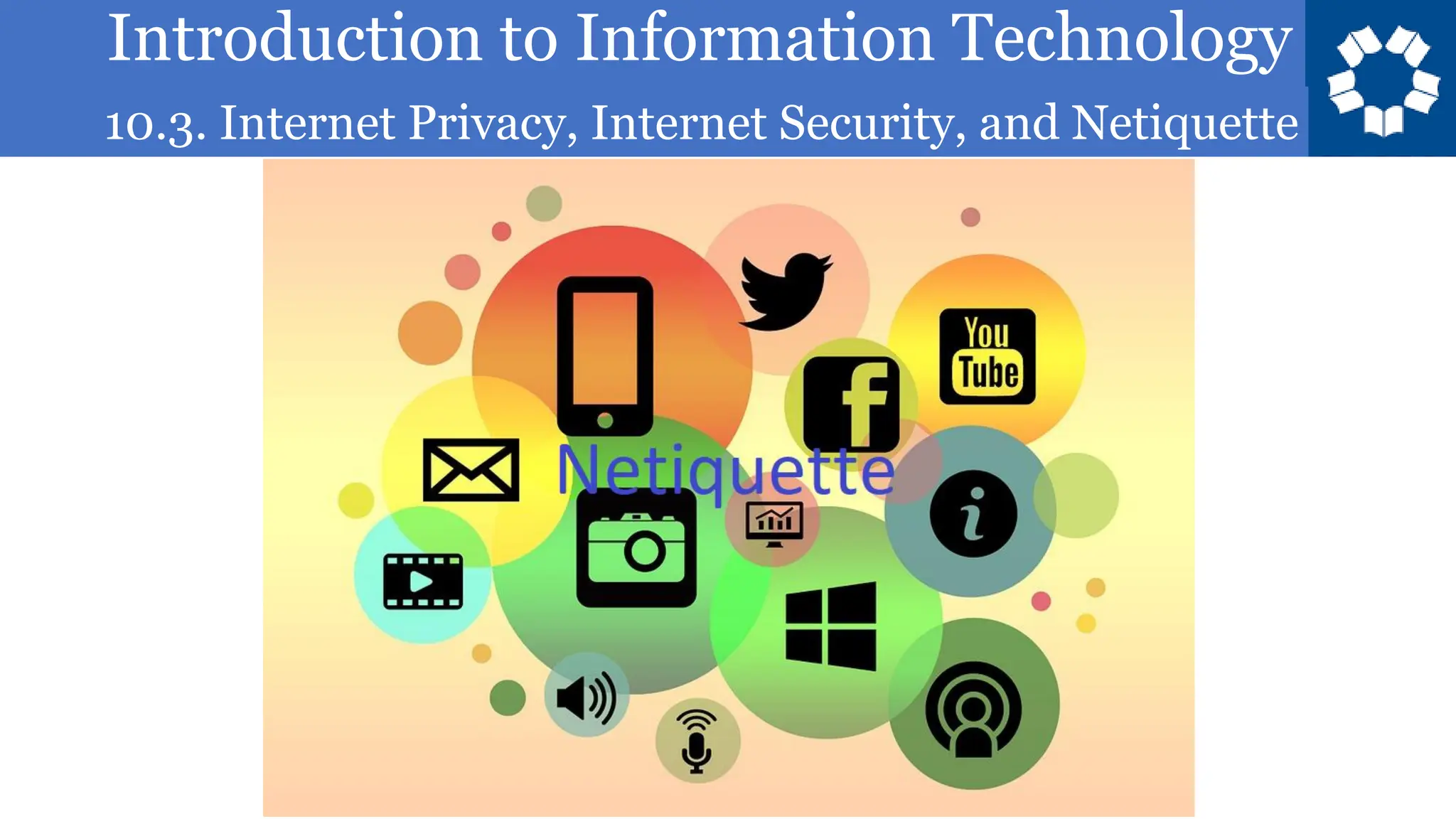 Introduction to Information Technology
10.3. Internet Privacy, Internet Security, and Netiquette
4
 