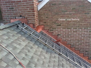 Copper step flashing
 