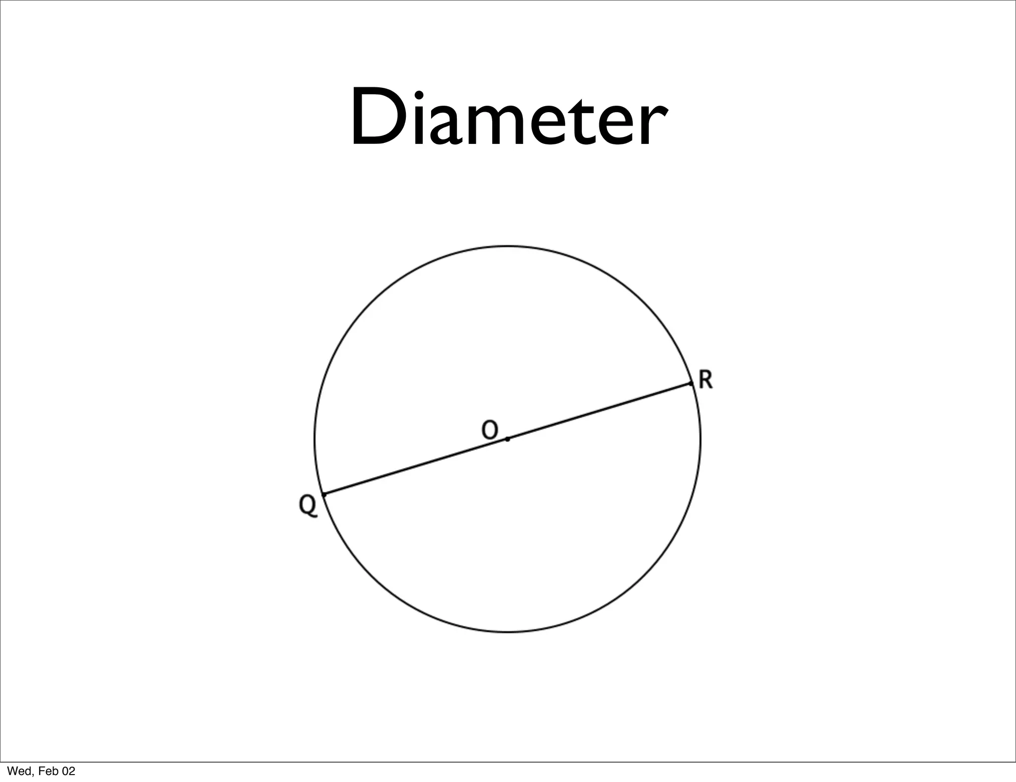 Diameter




Wed, Feb 02
 