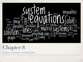 Chapter 8
Systems of Equations and Inequalities
 