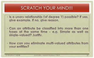 SCRATCH YOUR MIND!!!
•

•

•

01-03-2014 11:42:08

Sumit Mittu, Assistant Professor, CSE/IT

22

 