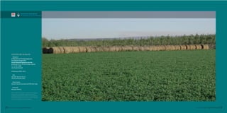 | 3INTA-EEA ALTO VALLE: CULTIVO DE ALFALFA2 |
CULTIVO DE ALFALFA
Publicado en:
Instituto Nacional de Tecnología Agropecuaria
Centro Regional Patagonia Norte
Estación Experimental Agropecuaria Alto Valle
Ruta Nacional 22, km 1190, Allen, Río Negro, Argentina.
Tel. +54-298-4439000
www.inta.gob.ar/altovalle
© Ediciones INTA, 2016.
Autor:
Ing. Agr. Hernán Cancio
Técnico INTA Alto Valle
Edición & Diseño:
Sección Comunicaciones del INTA Alto Valle
Foto de tapa:
Mariana Hafford
Todos los derechos reservados. No se permite la reproducción
total o parcial, la distribución o la transformación de esta
publicación, en ninguna forma o medio, ni el ejercicio de otras
facultades reservadas sin el permiso previo y escrito del editor.
Su infracción está penada por las leyes vigentes.
INTA-EEA ALTO VALLE: CULTIVO DE ALFALFA
 