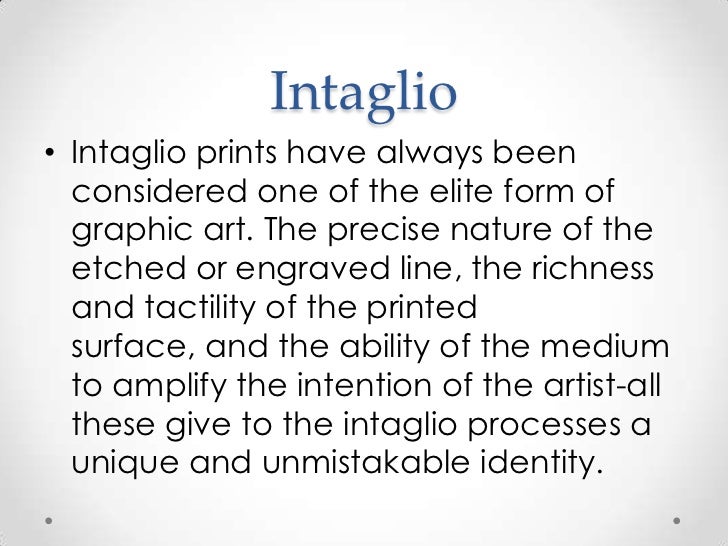 what does intaglio mean