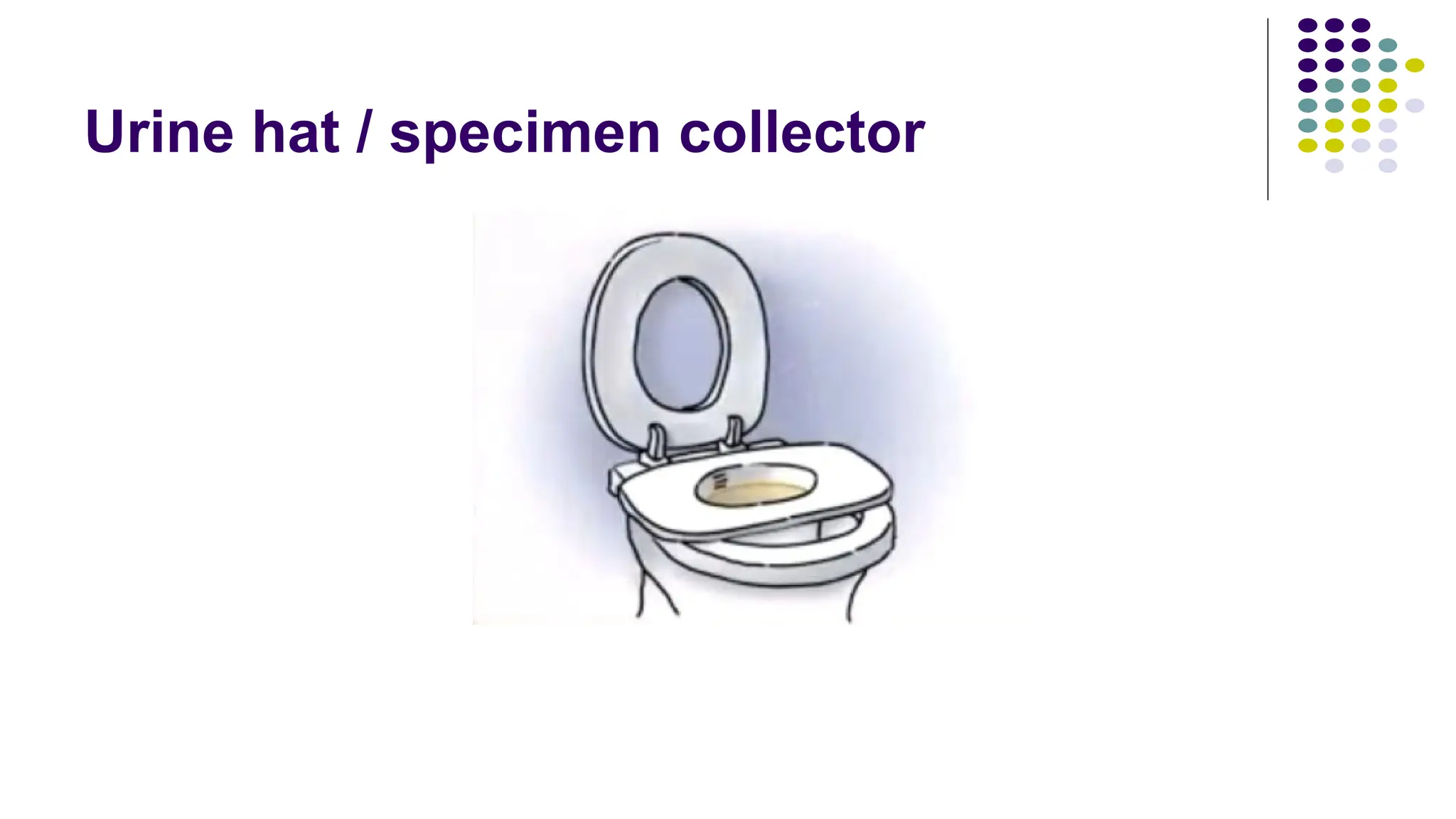 Urine hat / specimen collector
 