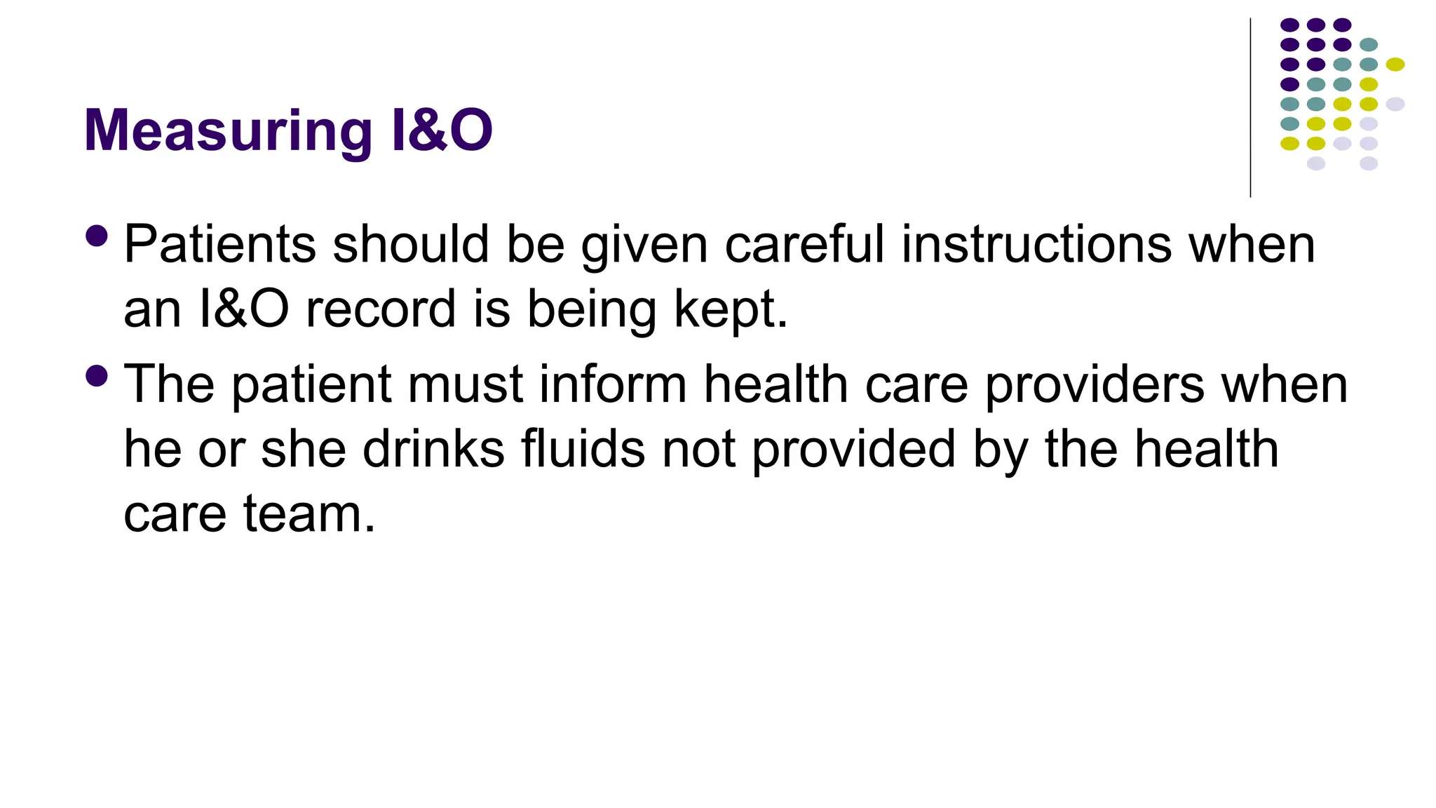 Intake and output charting in nursing care | PPTX