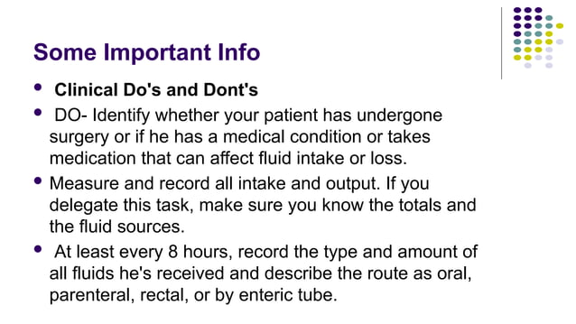 Intake and output charting in nursing care | PPTX
