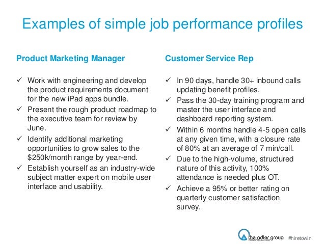 career profile examples