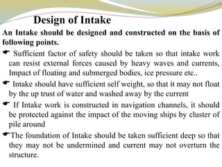 Comprehensive Guide to Water Collection and Intake Structure Design | PPTX