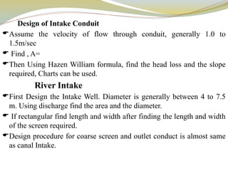 Comprehensive Guide to Water Collection and Intake Structure Design | PPTX