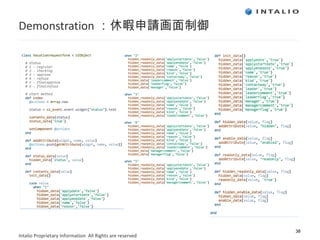 Demonstration ：休暇申請画面制御 