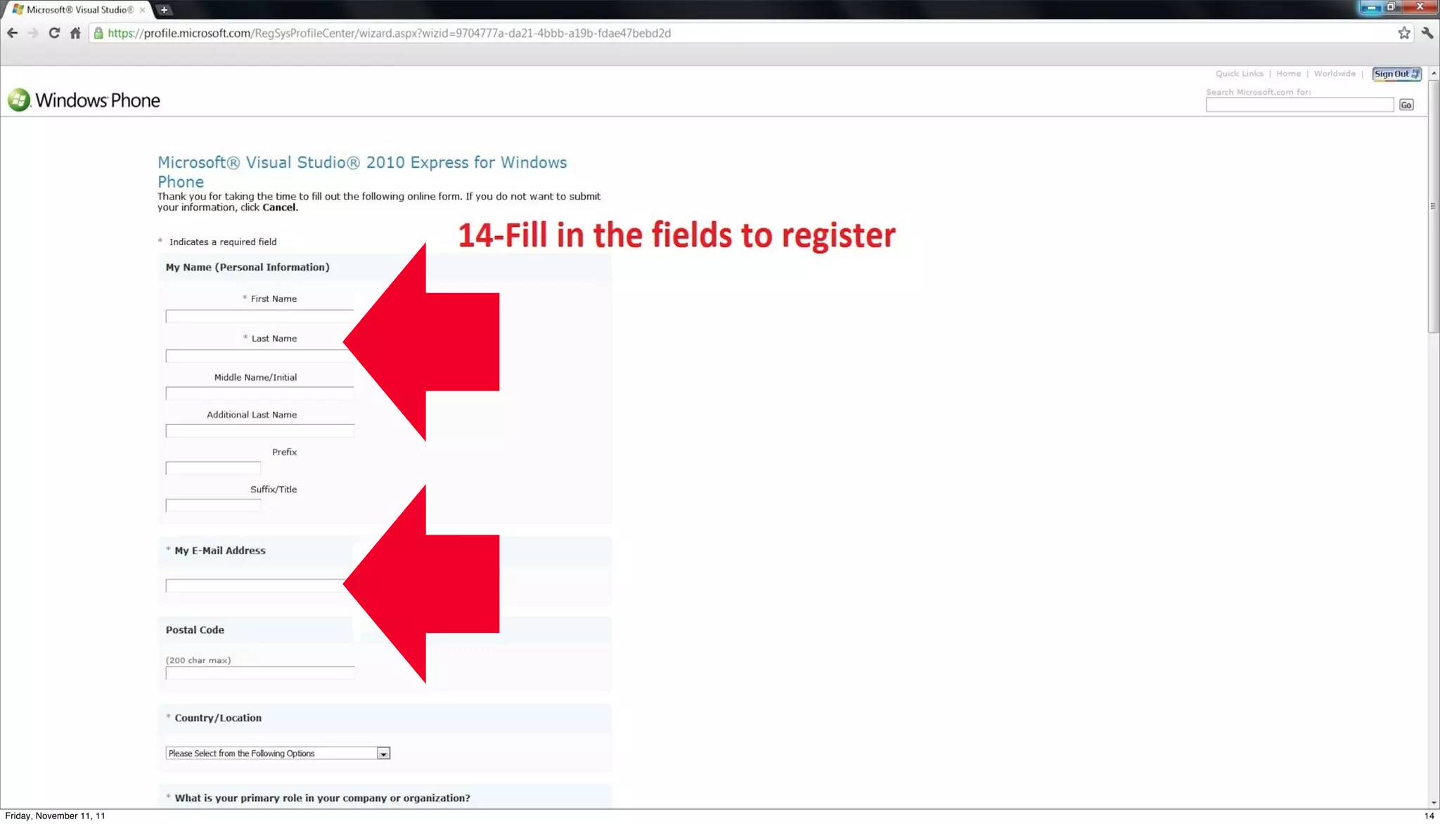 Friday, November 11, 11   14
 