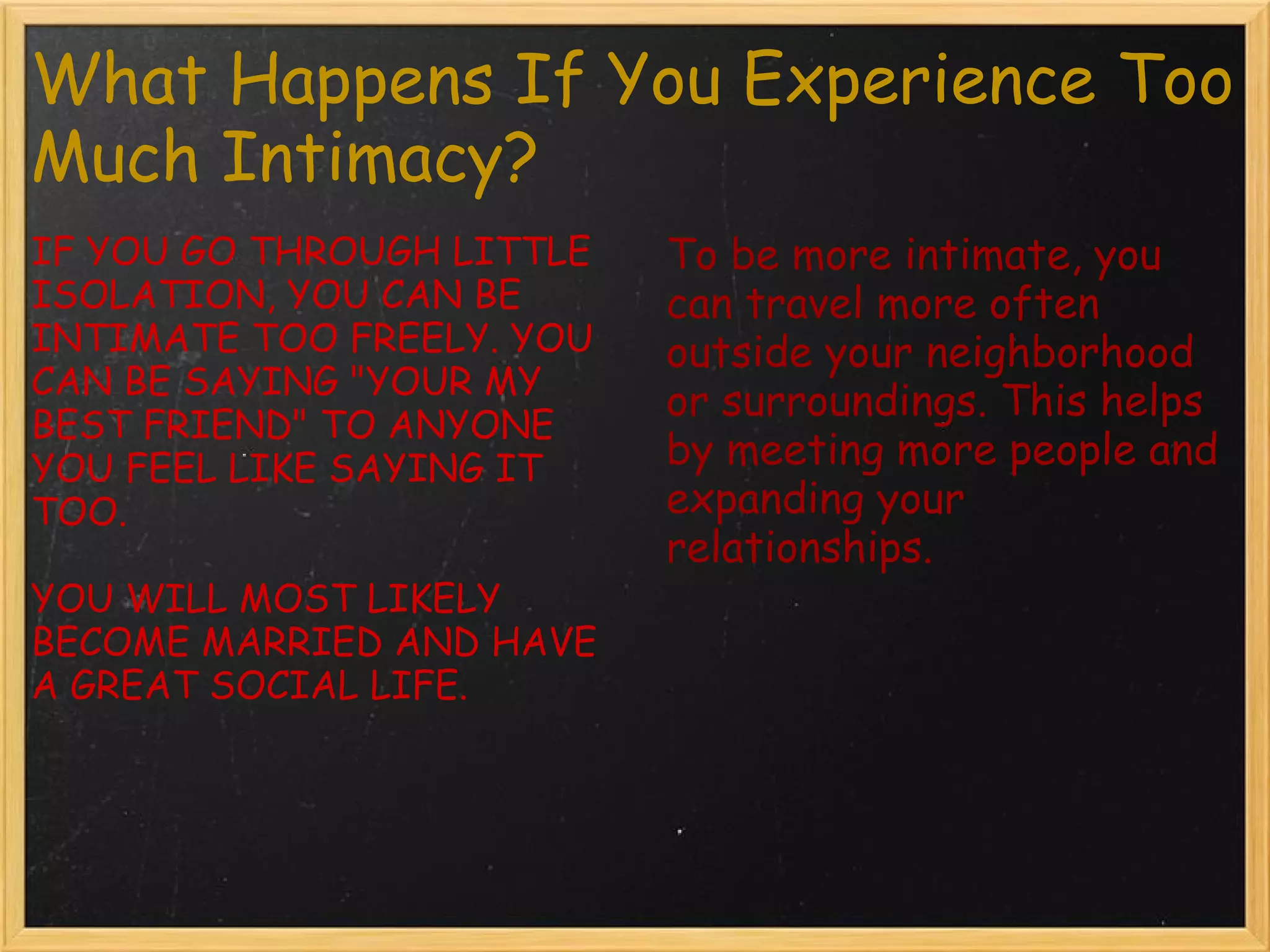 Intamacy V.s Isolation | PPT