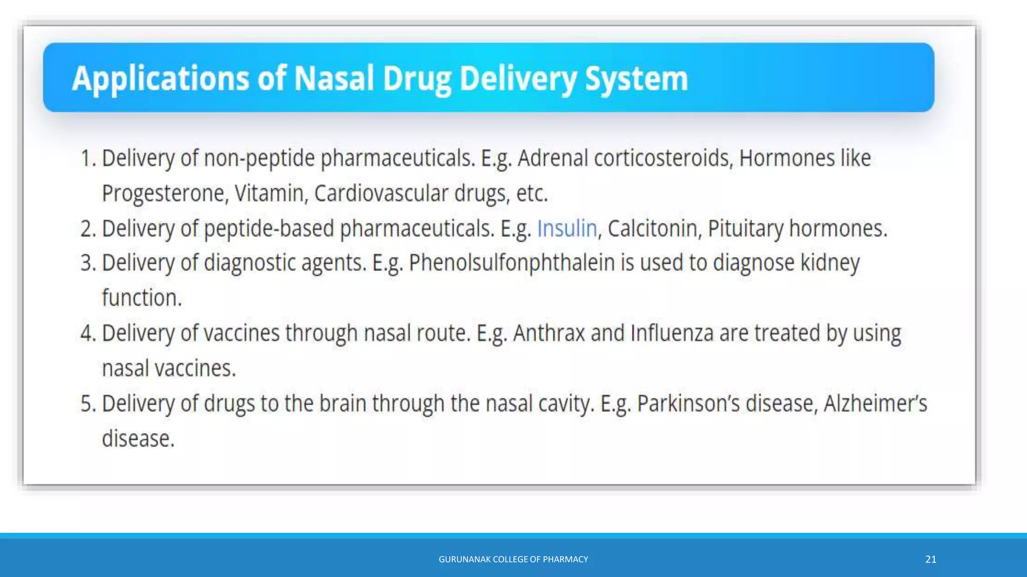 Inta nasal Drug Delivery System.pptx - Advantages Of Nasal Drug Delivery System