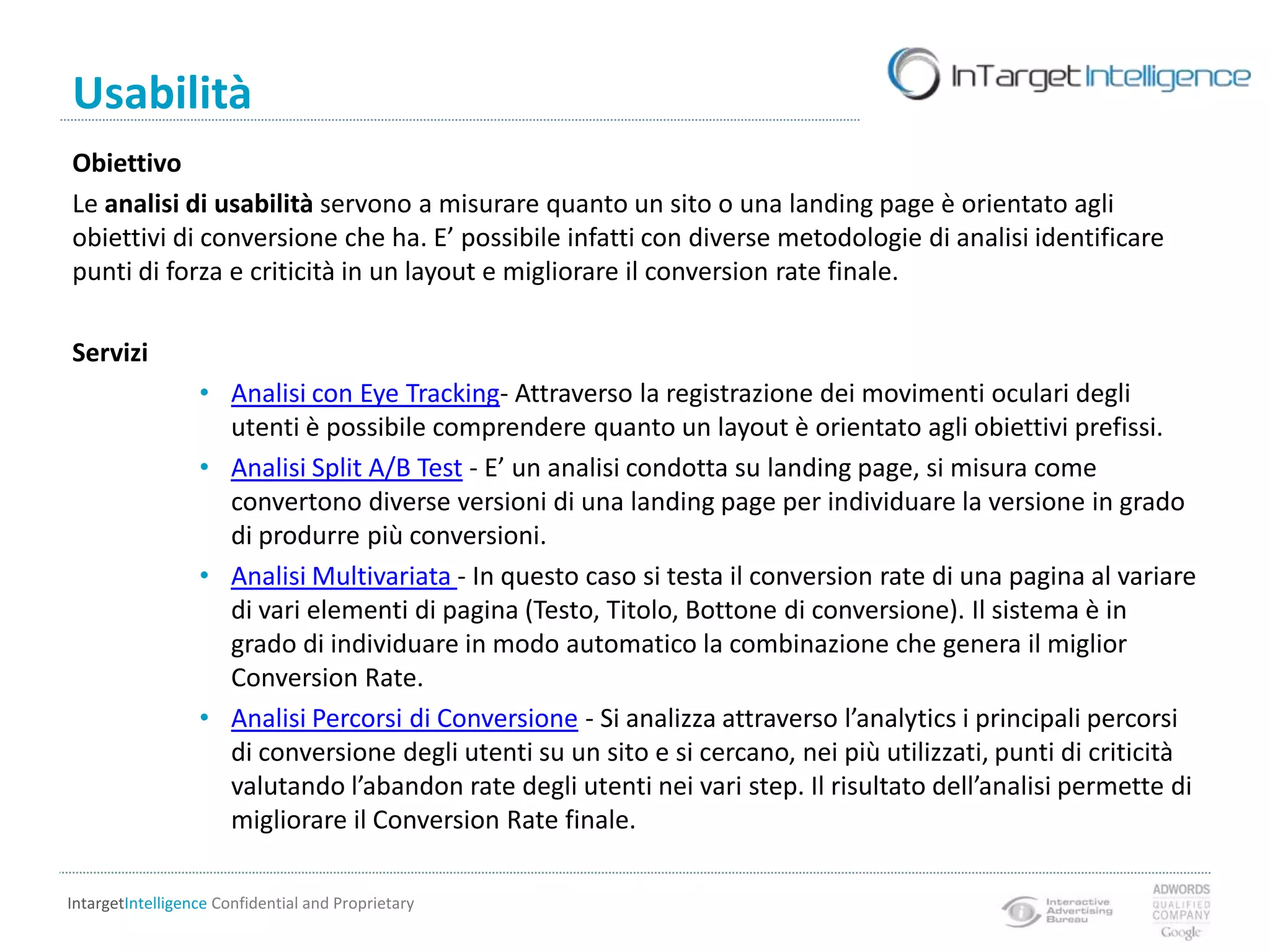 Valutare i migliori layout di pagina al variare degli obiettivi