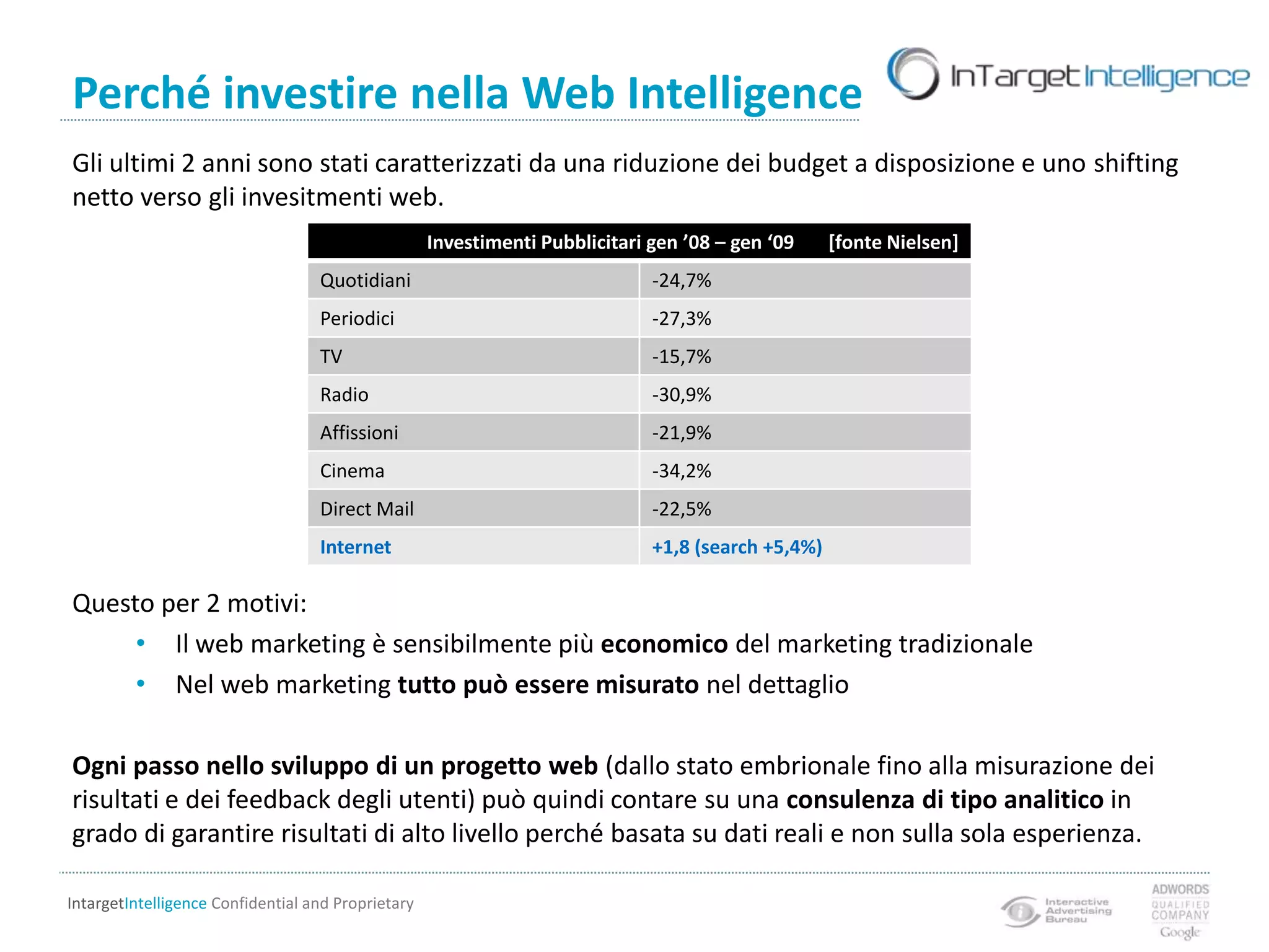 Analisi delle performance dei vari investimenti